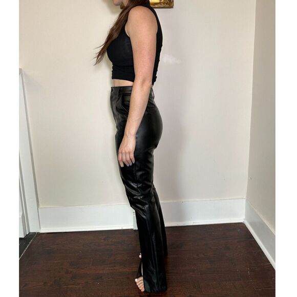 Abercrombie & Fitch Skinny Ultra High Rise Pants Leather Curve Love Size 8L - Picture 3 of 13